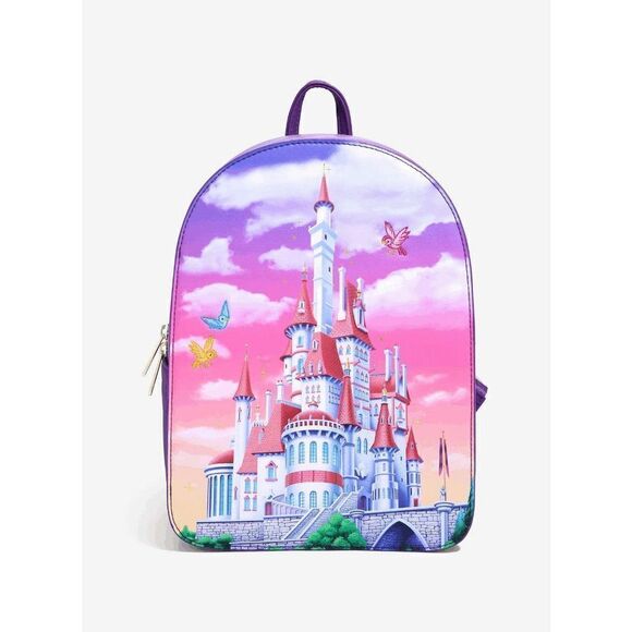 Loungefly Disney Beauty and the Beast Castle Portrait Mini Backpack